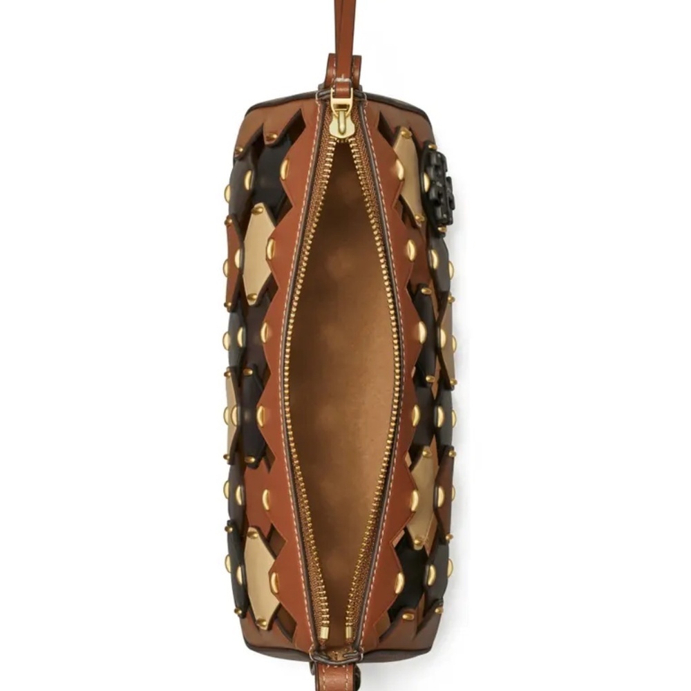 Tory Burch McGraw Die Cut Leather Wedge Hippie BOHO Shoulder Bag::RARE::NWT:: - Picture 8 of 14